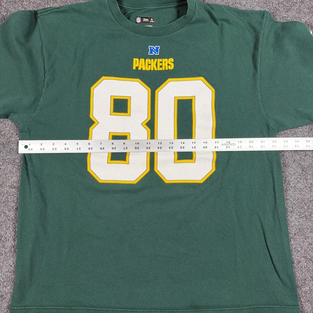 Green‎ Bay Packers Donald Driver 80 Shirt Men XL Green NFL Team Apparel - Picture 5 of 8